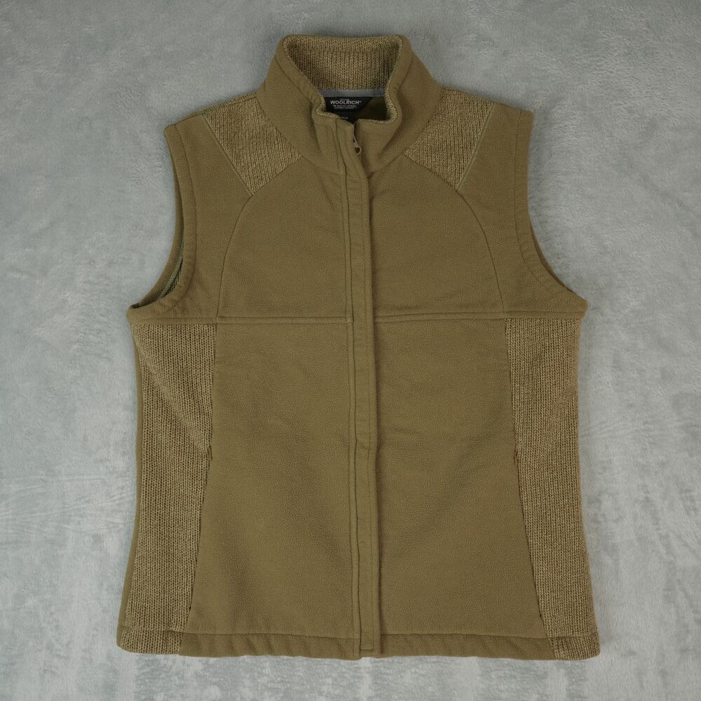 Woolrich Vest Womens M Full Zip Acrylic Blend‎ Brown Gorpcore Cabincore